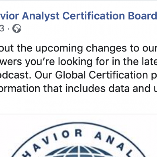 Certifications de la BACB