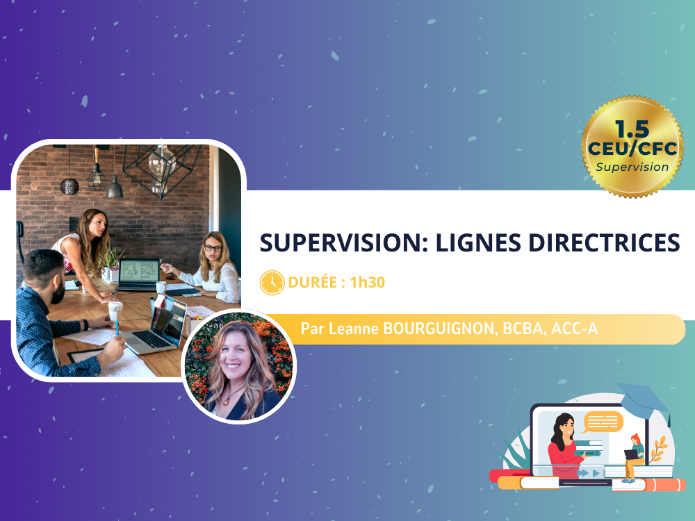 Supervision: lignes directrices
